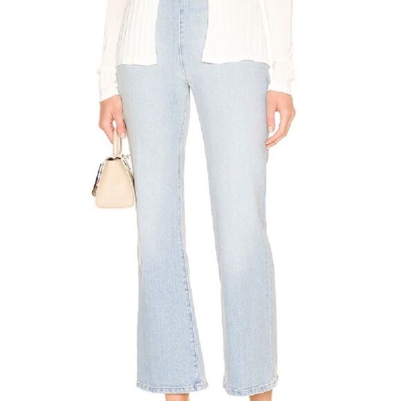 SPRWMN Jeans REVOLVE Selvedge Denim NEW Flare Leggings Francoise Blue Size 27 - Picture 1 of 16